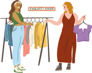Thrift-Shopping Detailed Organic Sustainable Group Activities